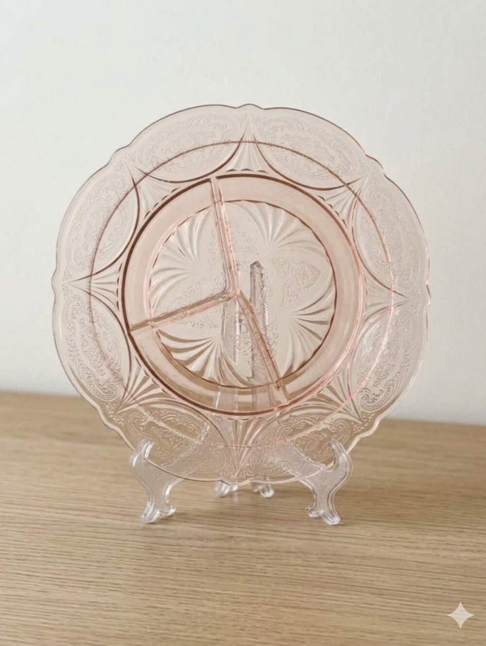 Vintage Hazel Atlas Pink Depression Glass Plate